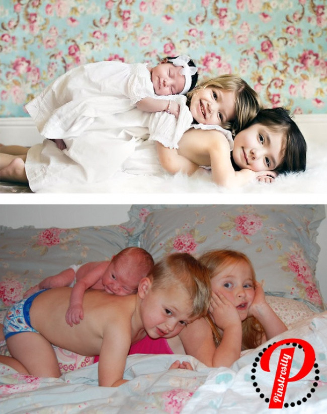 Pha bắt chước thất bại thảm hại khi cố ăn theo bộ ảnh ba chị em. Ảnh: Brightside.