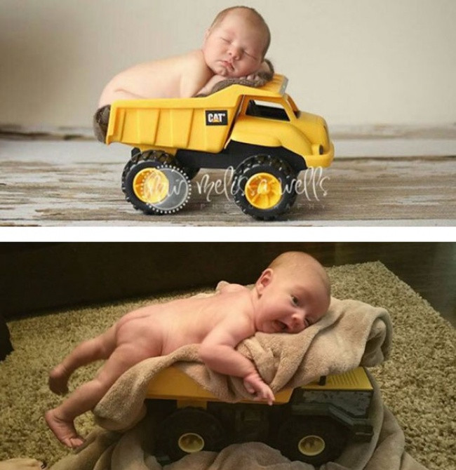 Bố mẹ có thể dễ dàng tìm ra những bức ảnh chụp bé cực đáng yêu trên mạng và sẵn sàng bỏ công sức để sắp đặt một bức hình tương tự nhưng tất cả sẽ trở nên vô nghĩa khi bé không thích chụp hình. Ảnh: Brightside.