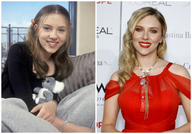 Scarlett Johansson, diễn viên nữ xinh đẹp nổi tiếng với những vai diễn trong Biệt đội siêu anh hùng, Lucy... có vẻ ngoài không mấy khác biệt so với khi còn niên thiếu.