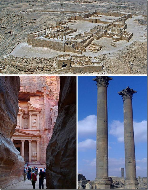5. Nền văn minh Nabatean, Jordan: Nổi tiếng với kỹ thuật thủy lợi và kiến trúc khắc vào sa thạch. Nền văn minh này sụp đổ sau khi bị La Mã xâm lược và mất dần do sự áp bức của các thế lực ngoại bang.