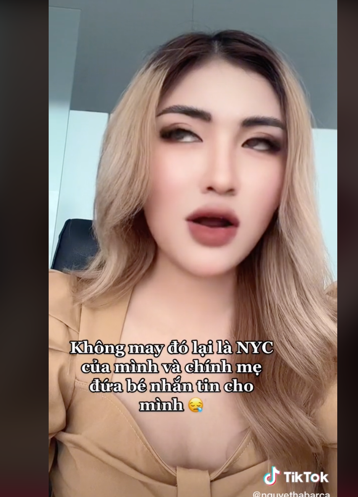 Đáng chú ý hơn có đoạn Nguyệt Hà chia sẻ người đàn ông đó lại chính là người yêu cũ của cô, chính mẹ đứa bé đã nhắn tin cho cô để tố cáo. Ảnh: Chụp màn hình