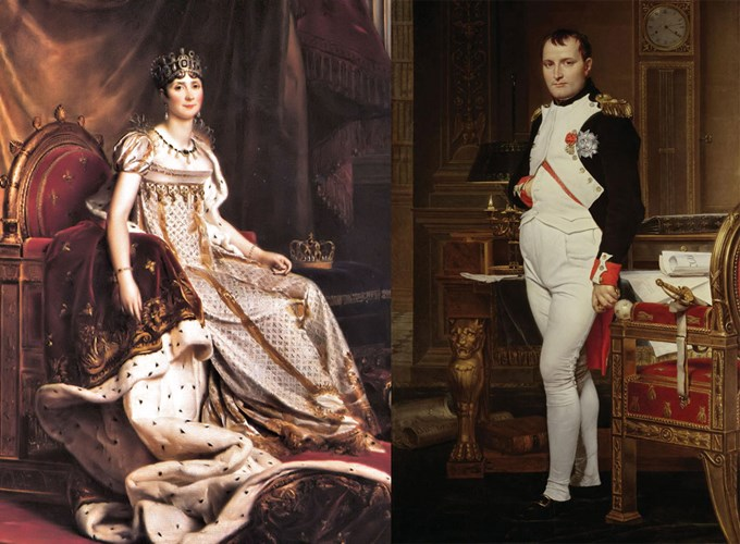 Hoàng đế Napoleon cho rằng người vợ Josephine luôn mang đến may mắn cho ông. Chính vì vậy, nhà cầm quân vĩ đại này thường mang theo một bức chân dung nhỏ vẽ hình vợ mỗi khi đi chinh chiến.