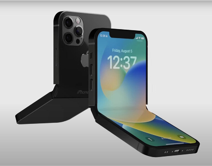 Màn hình phía trước vẫn chưa rõ kích cỡ nhưng có thể thấy phần viền khá mỏng và có notch hình viên thuốc ở giữa màn hình. Trong notch này chứa cảm biến Face ID và camera selfie. Cạnh dưới của máy vẫn có cổng Lightning quen thuộc. Đáng tiếc, concept này không đề cập đến bất kỳ thông số kỹ thuật nào.