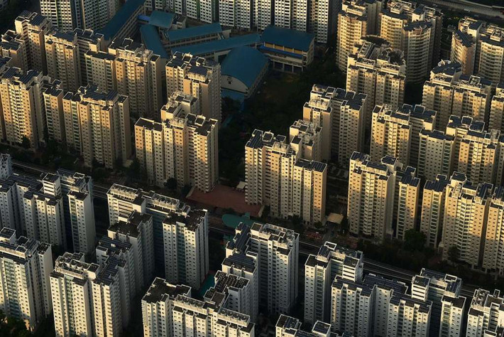 Những khối nhà cao tầng nằm trong khuôn khổ Khu nhà ở công thuộc địa bàn Punggol.