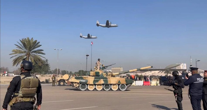 Trong khi đó, dàn xe tăng "Sư tử Babylon" của Iraq cũng có quân số lên tới 127 chiếc. Nguồn ảnh: Sina.