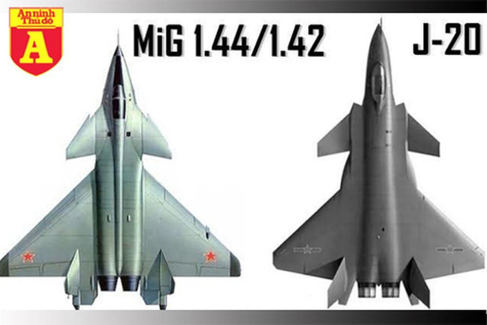 Điểm khác biệt chính giữa hai chiến đấu cơ này là tiêm kích J-20 được ưu tiên vào phát triển khả năng tàng hình, trong khi Nga thiết kế MiG 1.44 lại ưu tiên mục đích không chiến với khả năng cơ động siêu linh hoạt.