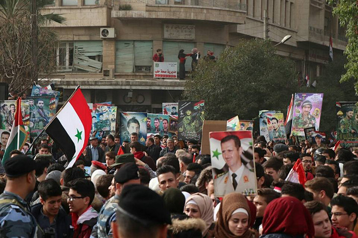 Cách đây 1 năm trước, Quân đội chính phủ Syria tuyên bố chính thức giải phóng Aleppo hoàn toàn,sau khi tiêu diệt các cụm đề kháng cuối cùng của lực lượng nổi dậy vào ngày 12/12/2016. Nguồn ảnh: SANA.