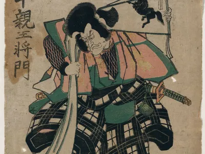 Masakado từng chống lại triều đình Kyoto, tự phong là "hoàng đế Nhật Bản" và bị giết trong một trận chiến.