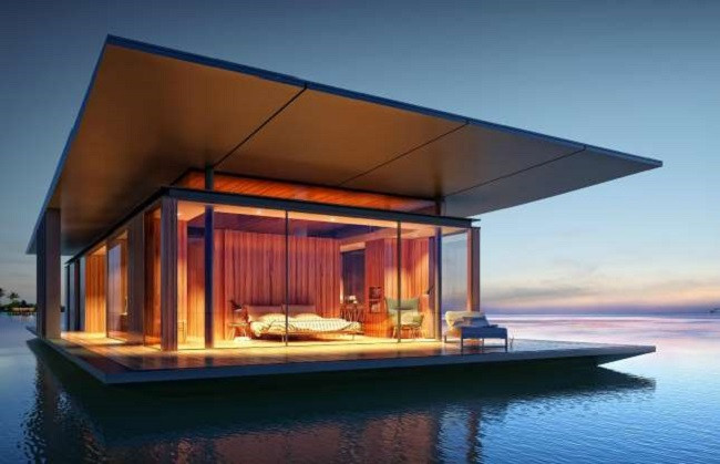 Ngôi nhà nổi này là ý tưởng của kiến trúc sư người Ba Lan Dymitr Malcew và có thể di chuyển đến nhiều nơi khác nhau. Căn nhà này giúp người ở như hòa nhập với thiên nhiên, tránh xa ồn ào thành phố. Malcew thiết kế căn nhà nổi này với đầy đủ nội thất sang trọng.