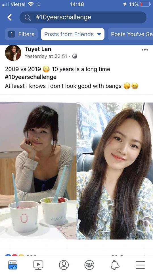Người mẫu Tuyết Lan trẻ trung hơn với kiểu tóc rất hot thời điểm 10 năm trước.
