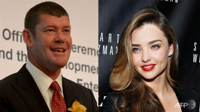 Tỷ phú James Packer cũng từng dính tin đồn tình cảm với chân dài Miranda Kerr. Vào năm 2014, ông tặng cho cựu thiên thần Victoria’s Secret một cặp hoa tai kim cương trị giá 100.000 USD. Ảnh: Malaysian Times.