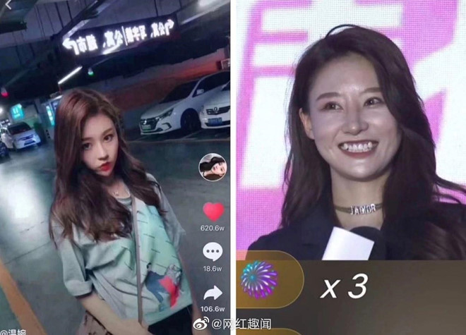 Vẻ ngoài của hot girl Hài Ôn Uyển không được trẻ trung, đáng yêu như trên mạng. Cô được nhiều bạn trẻ yêu mến nhờ những clip ngắn đăng tải trên TikTok.