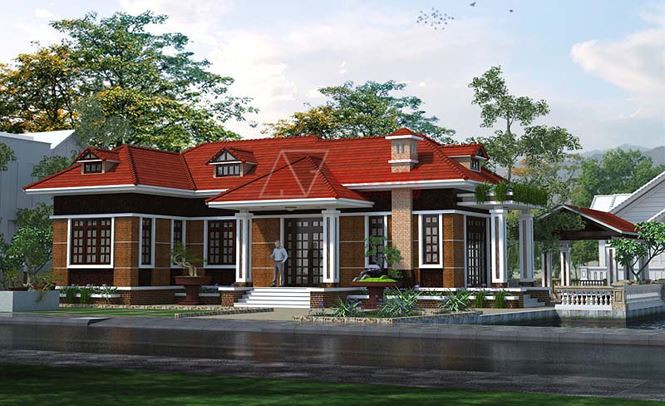 Ngôi nhà mang phong cách tân cổ điển.