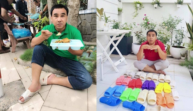 Quyền Linh khiến công chúng hết sức bất ngờ khi đăng tải bộ sưu tập dép tổ ong đầy đủ màu sắc lên mạng xã hội. Mặc dù Quyền Linh có trong tay khối tài sản đáng ngưỡng mộ nhưng vẫn chung thủy với đôi dép tổ ong bình dị.