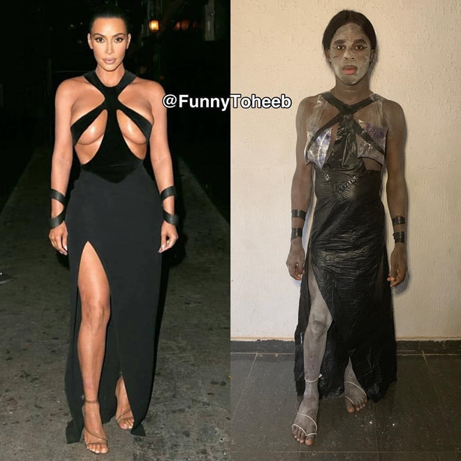 Sở hữu hơn 500.000 lượt theo dõi trên Instagram, anh chàng có nickname Funny Toheeb hay Nylon Boy là một ví dụ như vậy. Hình ảnh những ngôi sao nổi tiếng thế giới như Rihanna, Kim Kardashian hay Cardi B đều được anh tái hiện lại theo phong cách "nhà nghèo" hài hước.