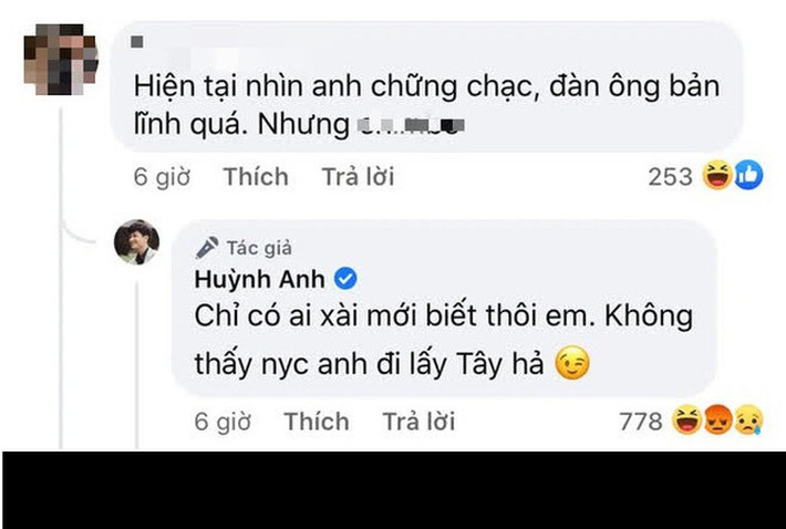 Sự việc bắt đầu khi nickname T.T.M có bình luận có thêm những dòng nhạy cảm. Thay vì không trả lời về bình luận có phần khiếm nhã của thành viên trên, diễn viên Huỳnh Anh lại đua theo và có những lời lẽ không hay động chạm đến người yêu cũ được cho là hướng tới cô nàng Hoàng Oanh.
