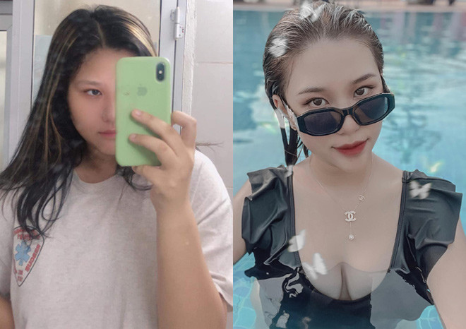 Nhìn những hình ảnh hiện tại của Ngọc Linh nhiều người không thể tin rằng cách đây 2 năm, cô từng có thân hình mũm mĩm với cân nặng lên tới 88 kg.