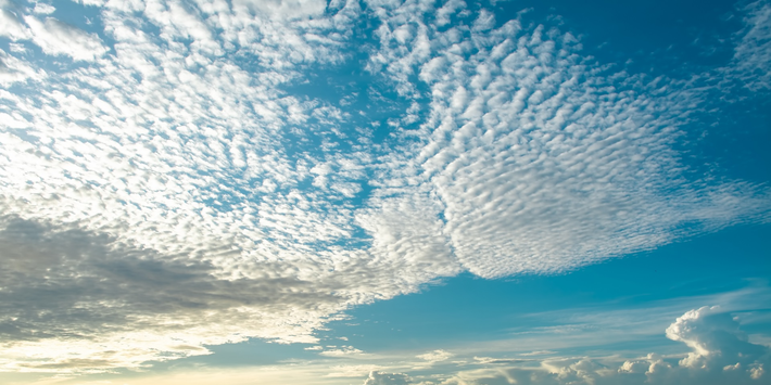 5. Mây vảy rồng (Altocumulus): Những đám mây vảy rồng xuất hiện thường cho thấy sự biến đổi thời tiết sắp tới, bao gồm gió mạnh, mưa bão hoặc băng giá. Khi chúng được nhìn thấy trên bầu trời, đó là dấu hiệu cần phải chuẩn bị cho những thay đổi thời tiết khắc nghiệt.