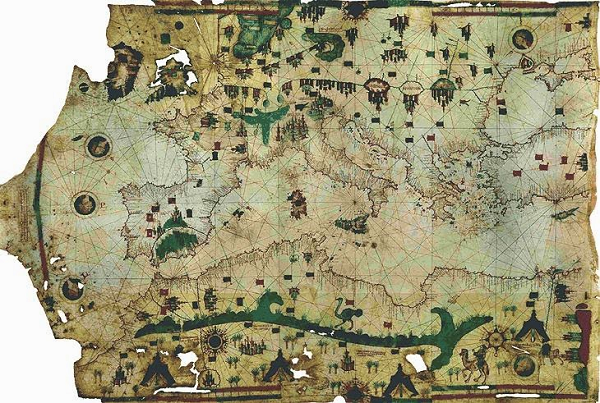 Bản đồ Iehudi Ibn ben Zara được vẽ vào năm 1487, tấm bản đồ này không chỉ cho thấy các mảnh băng còn sót lại ở Anh, mà còn mô tả cực kỳ chi tiết các cụm đảo ở Địa Trung Hải và vùng biển Aegean.