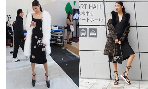 Thời trang hàng hiệu độc lạ của Lan Khuê tại Hàn Quốc