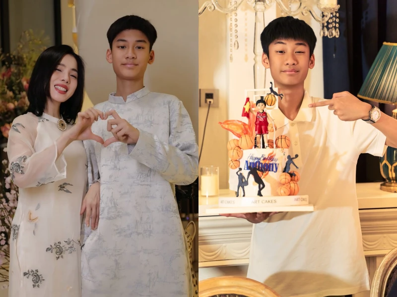 Con trai Lệ Quyên 15 tuổi cao 1m8, ngoại hình chững chạc gây chú ý 