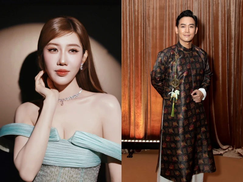 Hot face sao Việt: Thuý Ngân diện đầm xanh ngọc xinh đẹp đi sự kiện