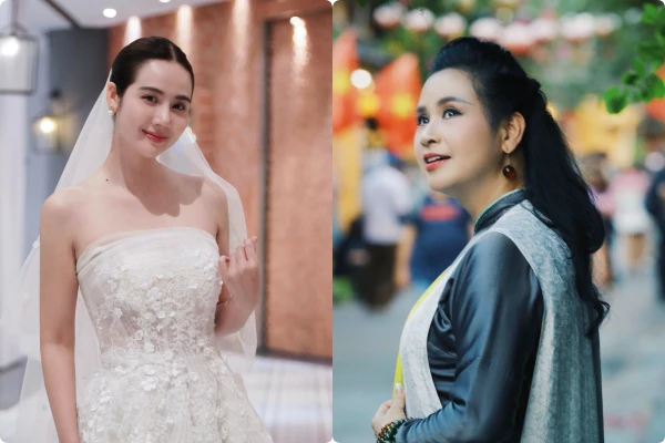 Hot face sao Việt: Diễn viên Phan Minh Huyền xinh đẹp khi diện váy cưới