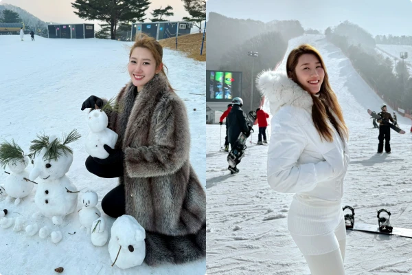 Thúy Ngân xả ảnh du lịch Hàn Quốc, rạng rỡ giữa mùa tuyết trắng