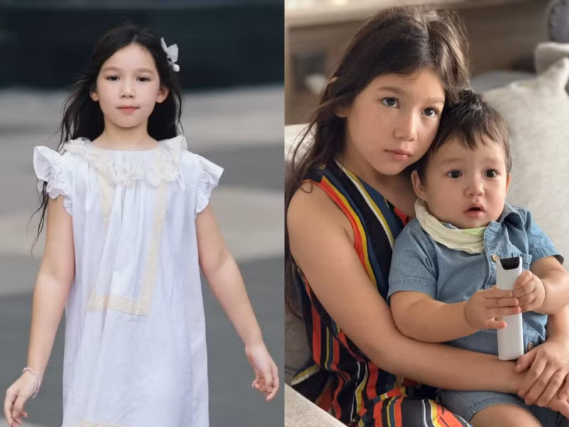 Con gái Hà Anh ngày càng xinh đẹp, cao vượt trội