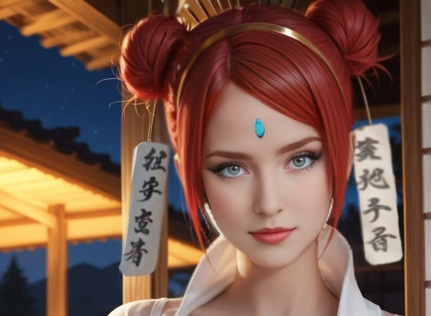 AI tái hiện vẻ đẹp Uzumaki Mito khiến Hashirama say đắm