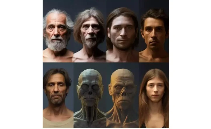 AI vẽ diện mạo con người sau 1.000 năm gây sốc