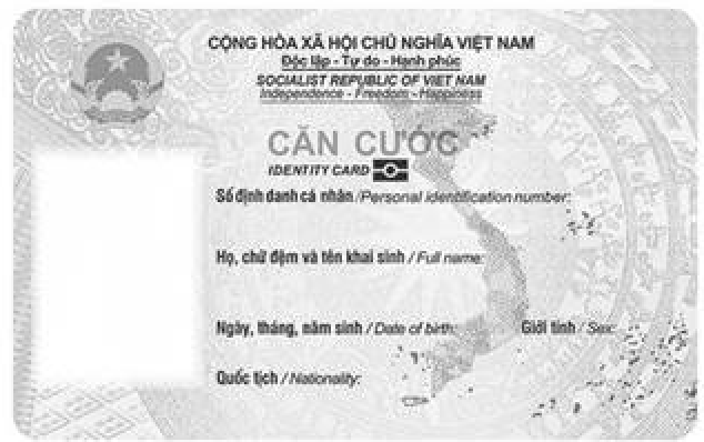 Mẫu thẻ căn cước, giấy chứng nhận căn cước được cấp từ ngày 1/7 Mau the can cuoc, giay chung nhan can cuoc duoc cap tu ngay 1/7
