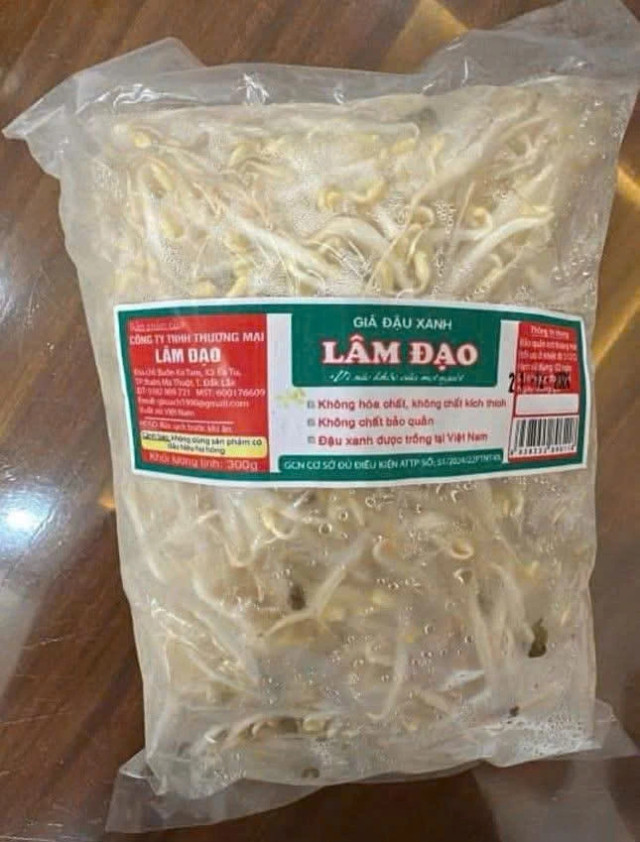 Giá đỗ ngâm chất cấm ở Đắk Lắk đã được cấp chứng nhận ATTP Gia do ngam chat cam o Dak Lak da duoc cap chung nhan ATTP