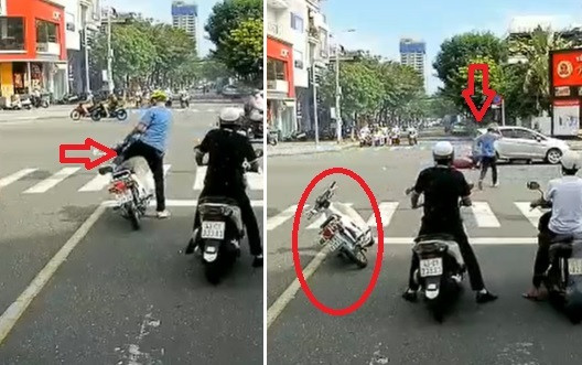 Thanh niên vứt xe máy cứu cô gái bị tai nạn giữa ngã tư - Hình 2 Thanh nien vut xe may cuu co gai bi tai nan giua nga tu-Hinh-2