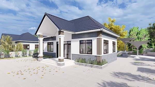 Nhà cấp 4 mái Thái 3 phòng ngủ đẹp như mơ, ai cũng ước ao ảnh 2 Nhà cấp 4 mái Thái 3 phòng ngủ đẹp như mơ, ai cũng ước ao ảnh 2