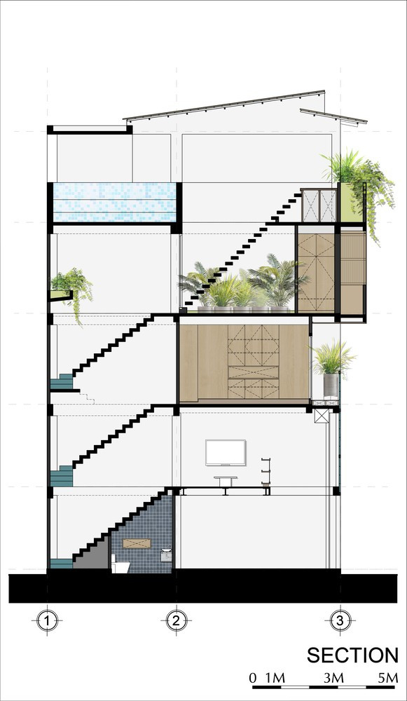 Nhà phố siêu hẹp nhưng đầy đủ tiện nghi - Hình 2 Nha pho sieu hep nhung day du tien nghi-Hinh-2