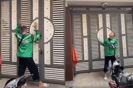 Video: Shipper “có tâm” đứng hát ngoài cửa để đánh thức khách ngủ quên