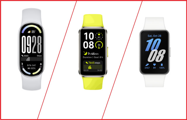 Xiaomi Band 10, Huawei Band 10 và Samsung Galaxy Fit 3 đều xuất sắc trong mức giá tầm 1 triệu đồng. 3-band.jpg