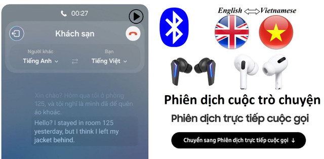 Tai nghe phiên dịch AI giúp xóa bỏ rào cản ngôn ngữ trong giao tiếp với tính năng dịch thuật thời gian thực. 3-thong-qua-smart-phone.jpg