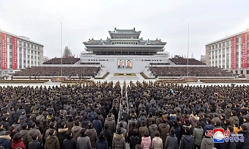 “Biển người” Triều Tiên tuần hành khẳng định quyết tâm trong năm mới