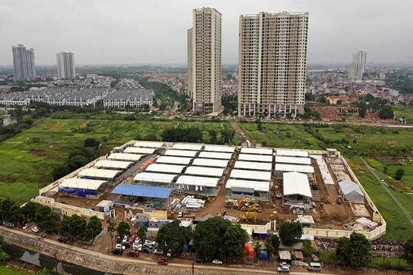 Bệnh viện dã chiến lớn nhất Hà Nội sau hơn 10 ngày xây dựng