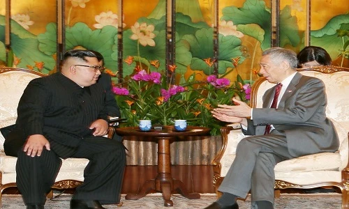 Thủ tướng Singapore tiếp ông Kim Jong-un tại Dinh Tổng thống