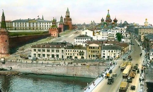 Ảnh màu “độc” diện mạo thủ đô Moscow năm 1931