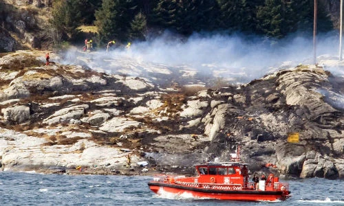 Rơi trực thăng ở Na Uy, 11 người chết