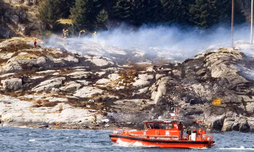 Rơi trực thăng ở Na Uy, 11 người chết