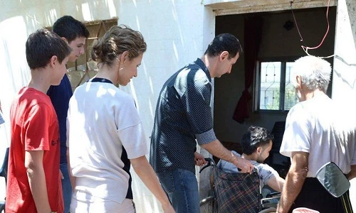 Ảnh: Tổng thống Assad thăm binh sĩ Syria bị thương ở Hama