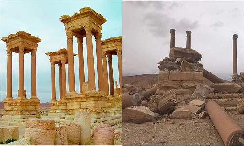 Hình ảnh thành phố Palmyra trước và sau giải phóng lần 2
