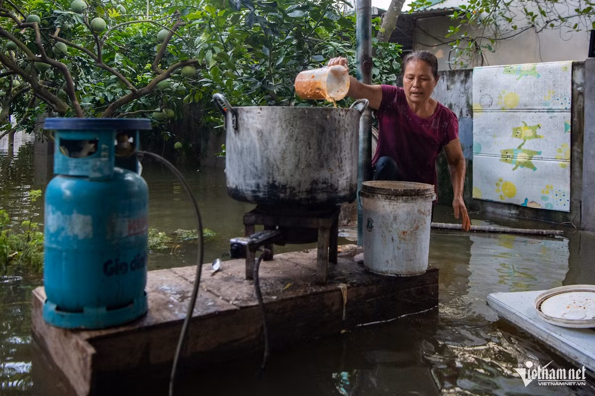 Không chỉ đời sống sinh hoạt bị đảo lộn, việc chăn nuôi của bà con cũng chịu ảnh hưởng nặng nề.