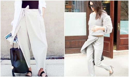 Mốt quần vạt quấn đổ bộ thời trang hè 2015