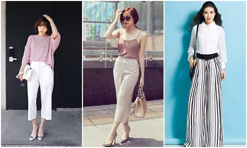 Chị em phát sốt với style quần ống rộng thập niên 70